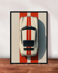 Porsche Top View – Car Wall Art
